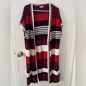 New York & Company Sleeveless Open Front Knit Sweater Cardigan Women’s Medium